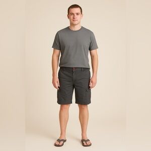 Airwalk Charcoal Cargo Shorts for Men. Size 30.